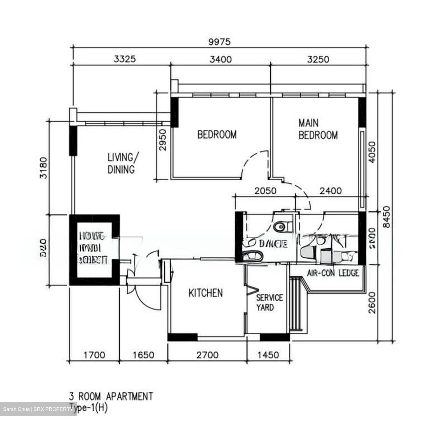 Blk 314B Waterway Cascadia (Punggol), HDB 3 Rooms #581115581